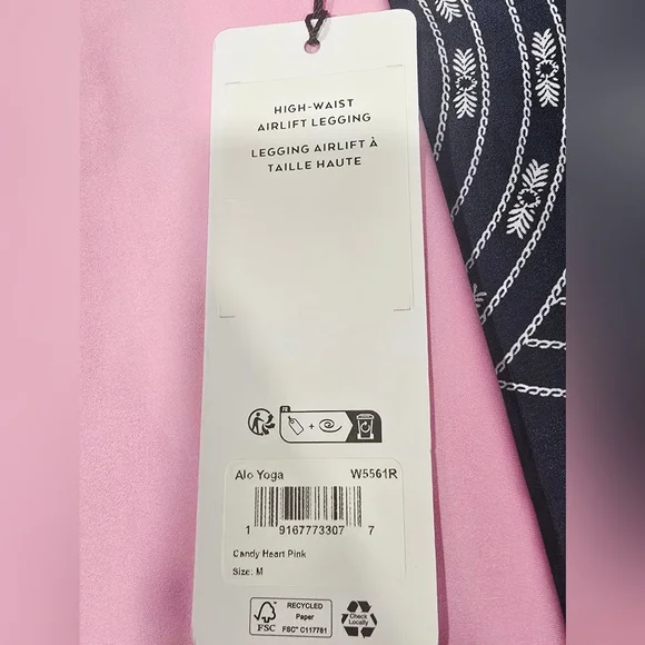 Alo Yoga High-Waist Airlift Leggings – Candy Heart Pink – Size M – NWT - Picture 4 of 6